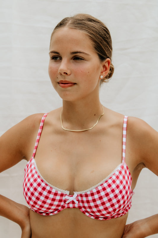 Emily top | Red Gingham